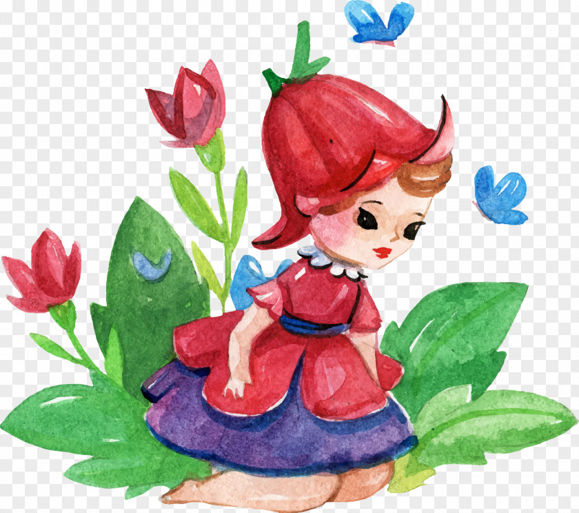 Vector Flower Fairy Fairies Drawing PNG