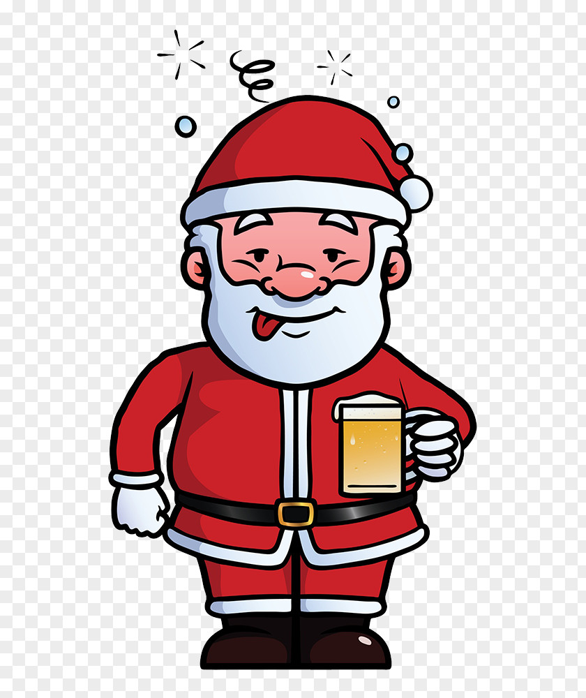 A Cartoon Christmas And Drunken Santa Claus United States Sadness Clip Art PNG