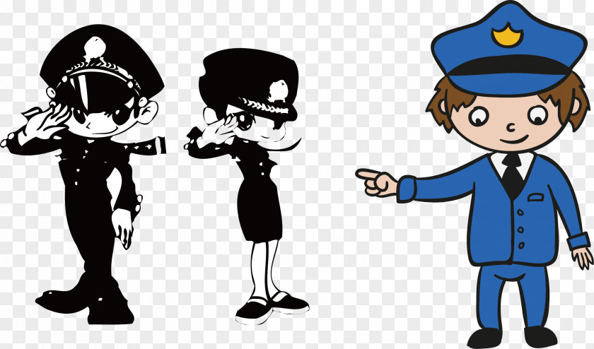 Battery Alarm Police Officer Chinese Public Security Bureau Cartoon PNG