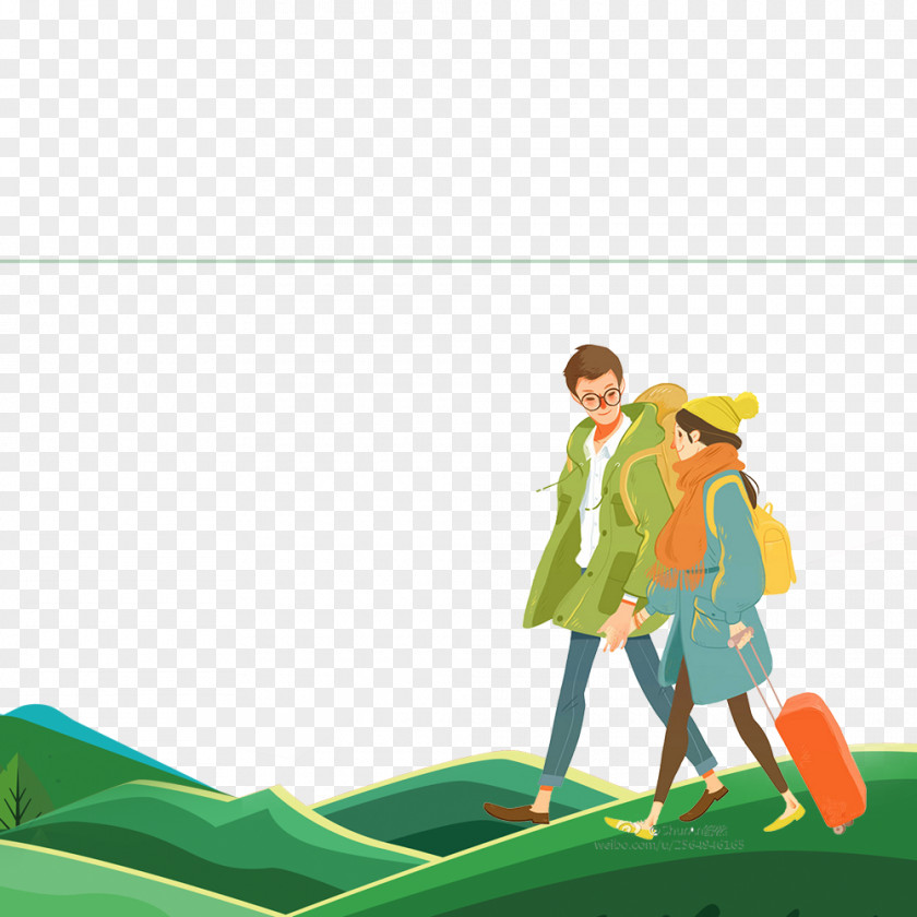 Fall Lovers Travel Tourism Illustration PNG