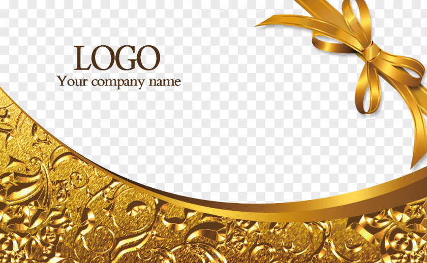 Gold Business Card Template Web PNG