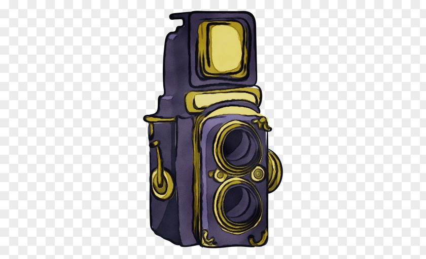 Yellow Purple Camera Lens PNG