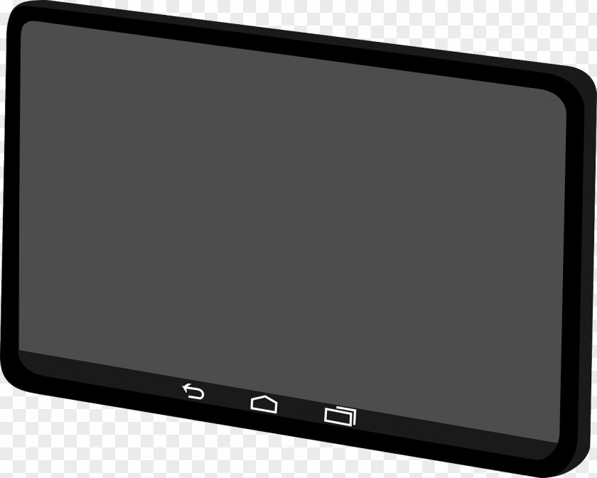 Black Plate IPad Android Touchscreen Clip Art PNG