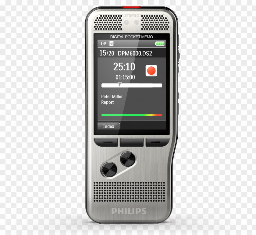 Microphone Dictation Machine Digital Philips Pocket Memo DPM6000 PNG