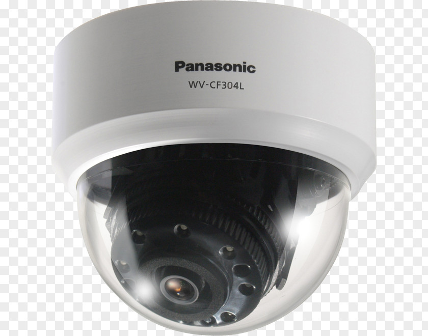 Fixed Dome Closed-circuit Television Analog SignalCamera Surveillance Panasonic WV-CF304LE Camera PNG