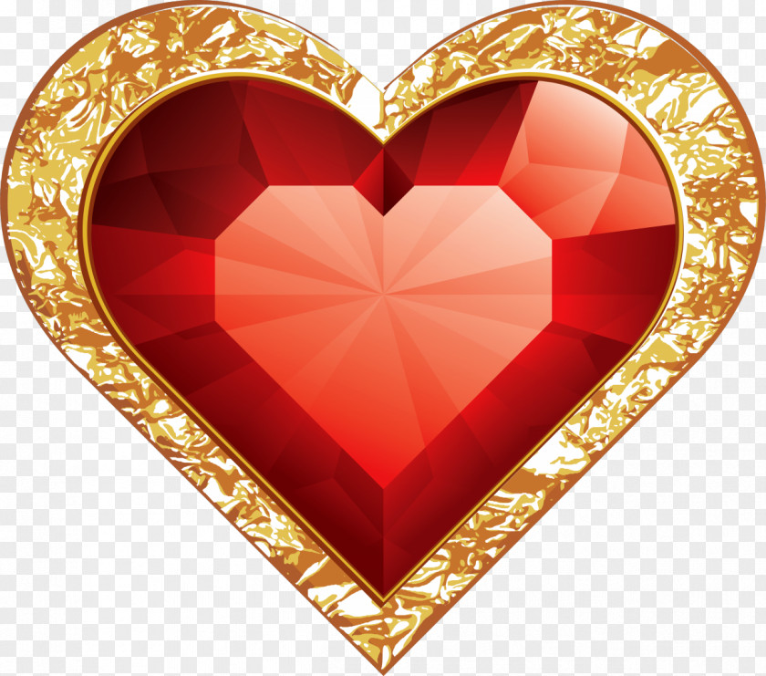 Gold Heart Animation Love Internet PNG
