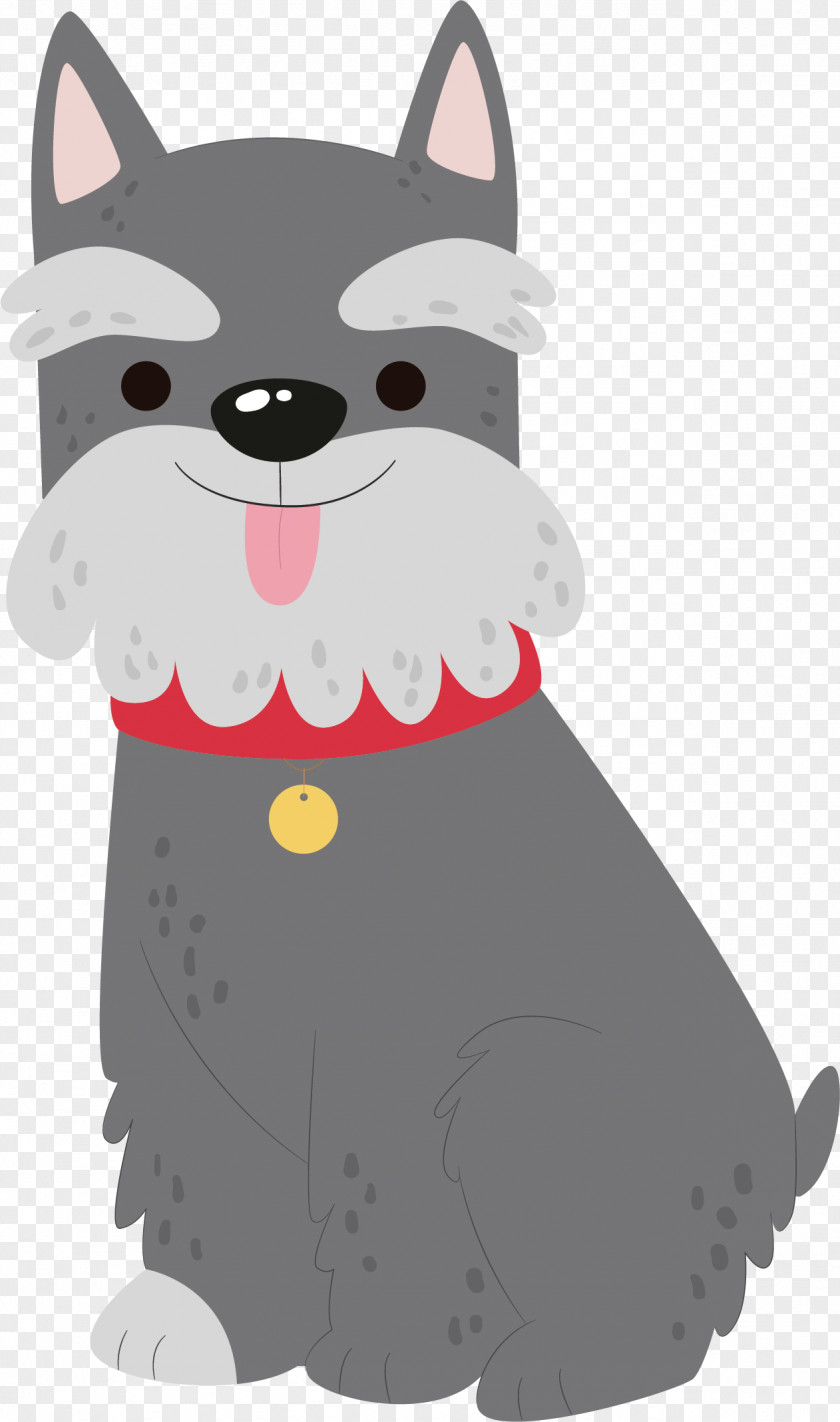Gray Dog Vector Puppy Whiskers PNG