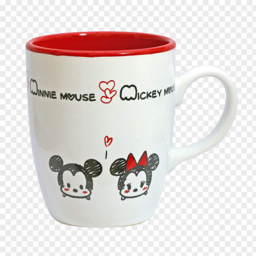 Minnie Mouse Coffee Cup Disney Tsum Ceramic PNG