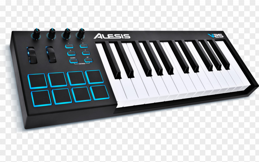 Piano Keys MIDI Keyboard Controllers Alesis Musical Instruments PNG