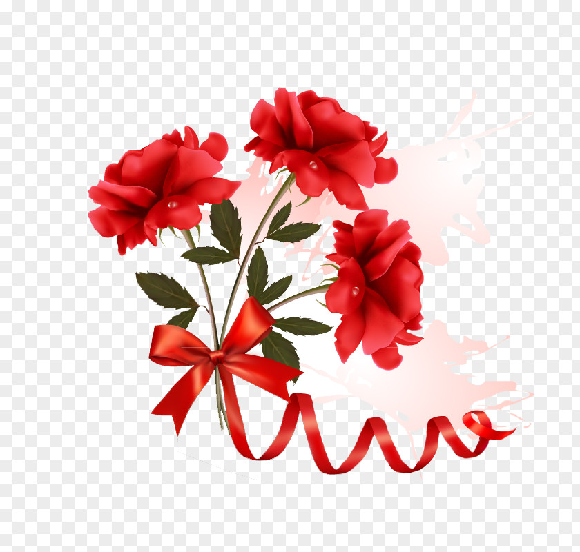 Rose Flower Ribbon Clip Art PNG