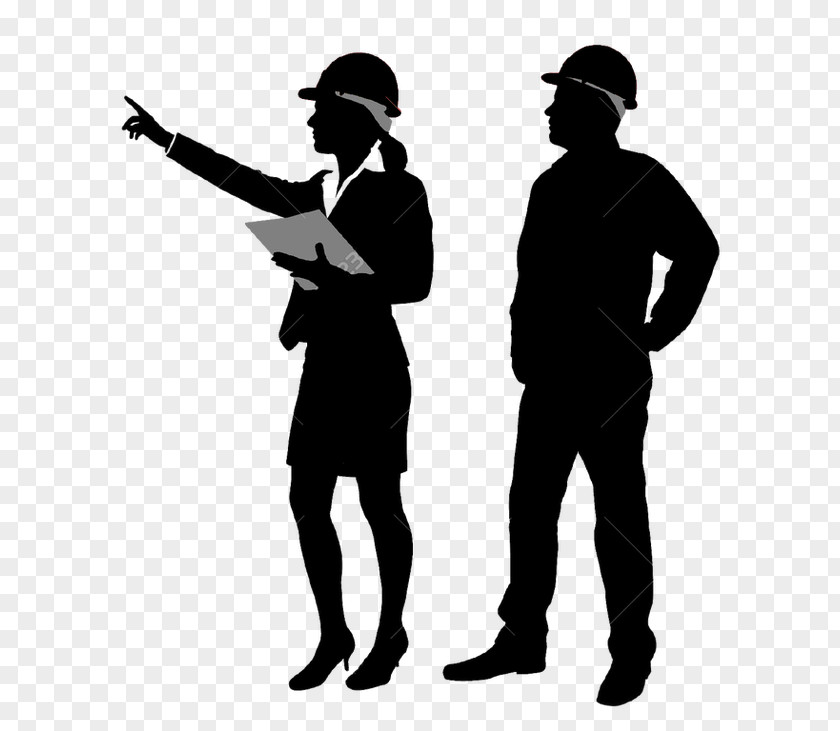 Silhouette Image Construction Engineer Job PNG