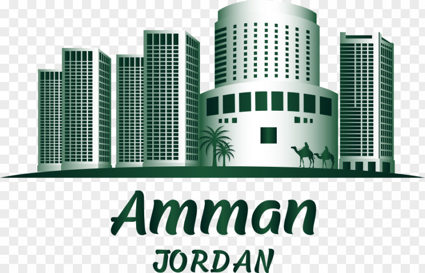 Vector Beautiful City Building Amman Royalty-free Illustration PNG