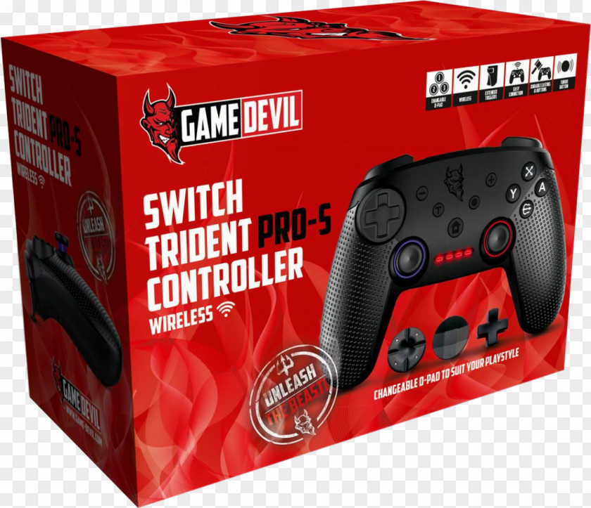 Devil Trident Nintendo Switch Pro Controller Game Controllers PlayStation PNG