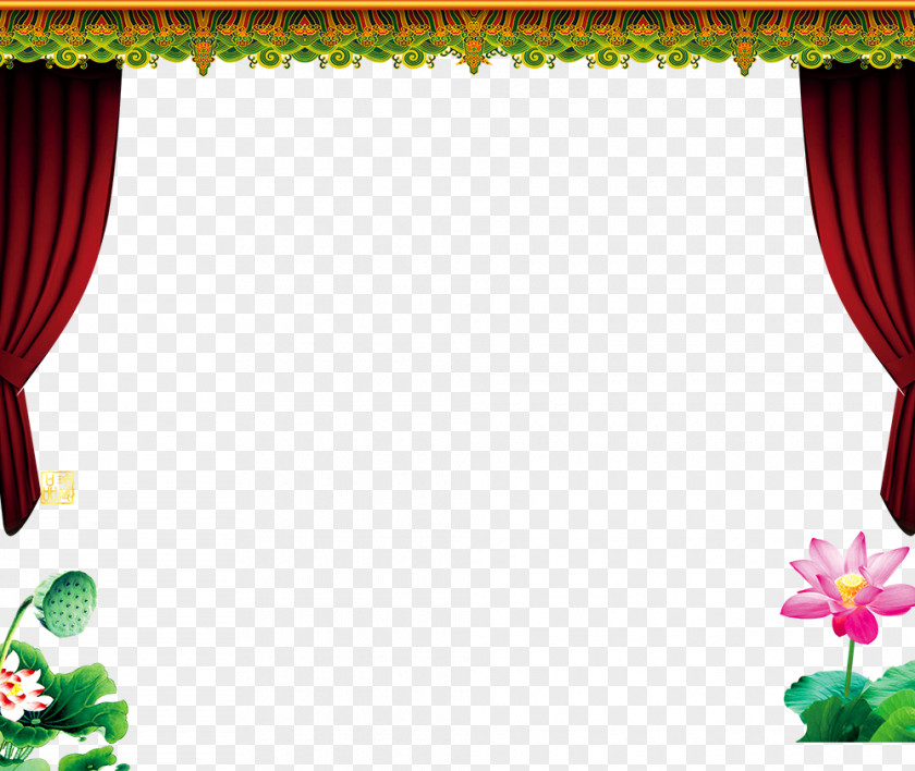 Lotus Stage Curtain Theater Drapes And Curtains Nelumbo Nucifera Seed PNG