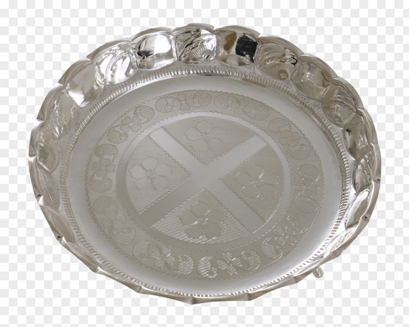 Silver Plate Tableware Platter Glass Metal PNG