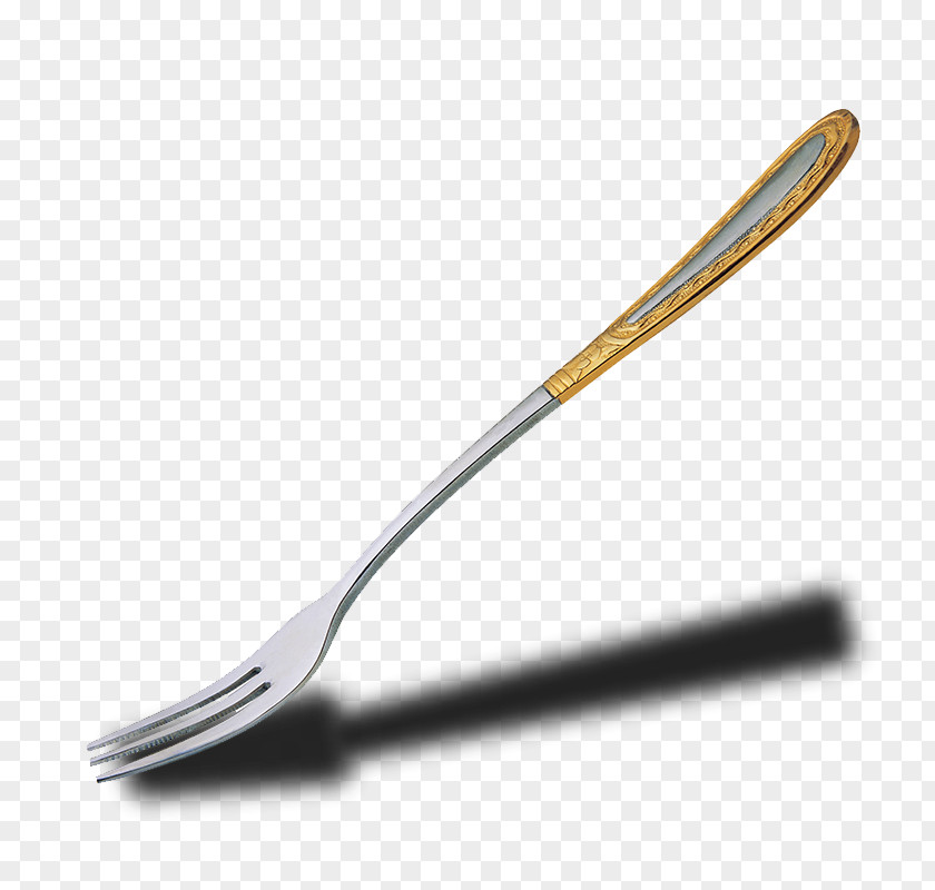 Gold Stainless Steel Fork Spoon PNG