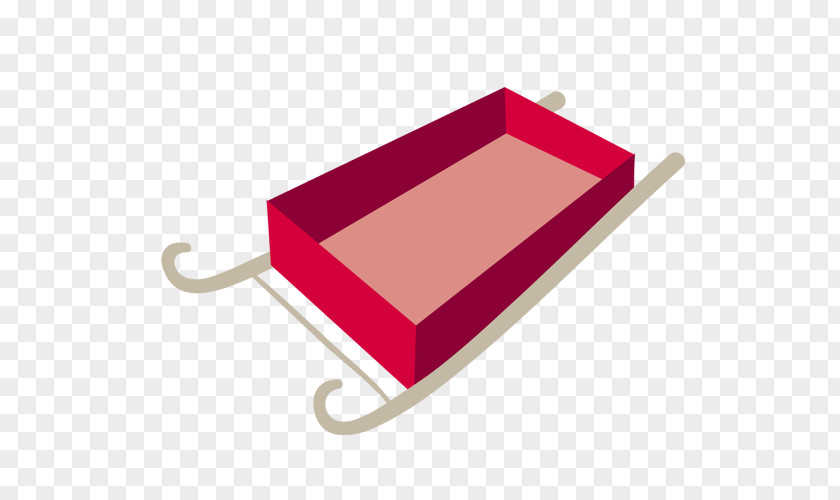 Red Christmas Sleigh Sled PNG