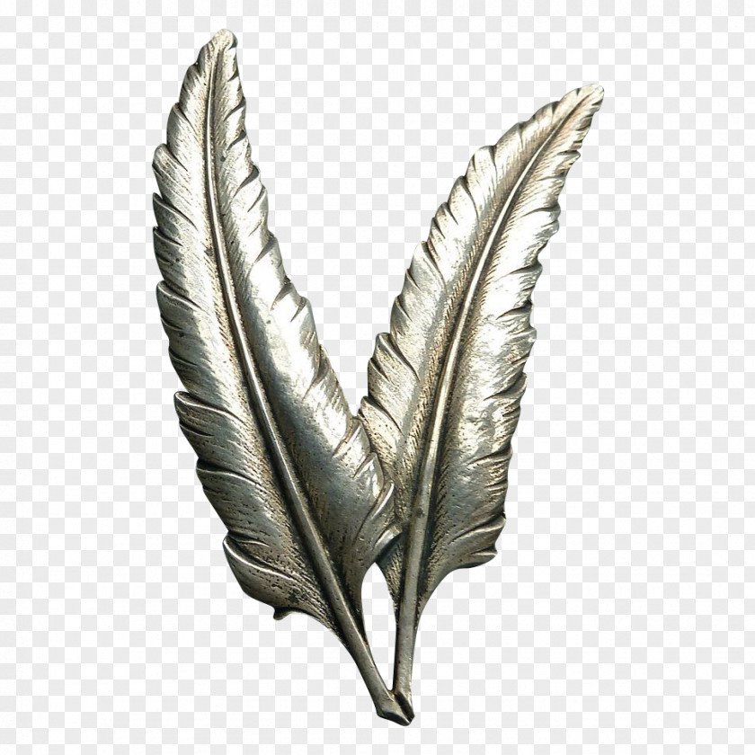 Retro Feather Gold Wing Metal PNG