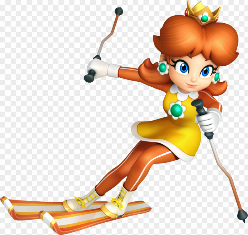 Skiing Images Mario & Sonic At The Olympic Games London 2012 Winter Princess Daisy PNG