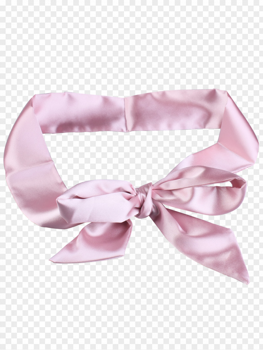 Pink Macaron Hair Tie Ribbon Bow Satin PNG