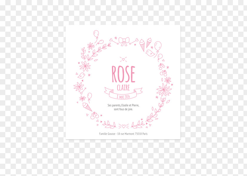 Rose Label Collection Petal Brand Pink M Font PNG