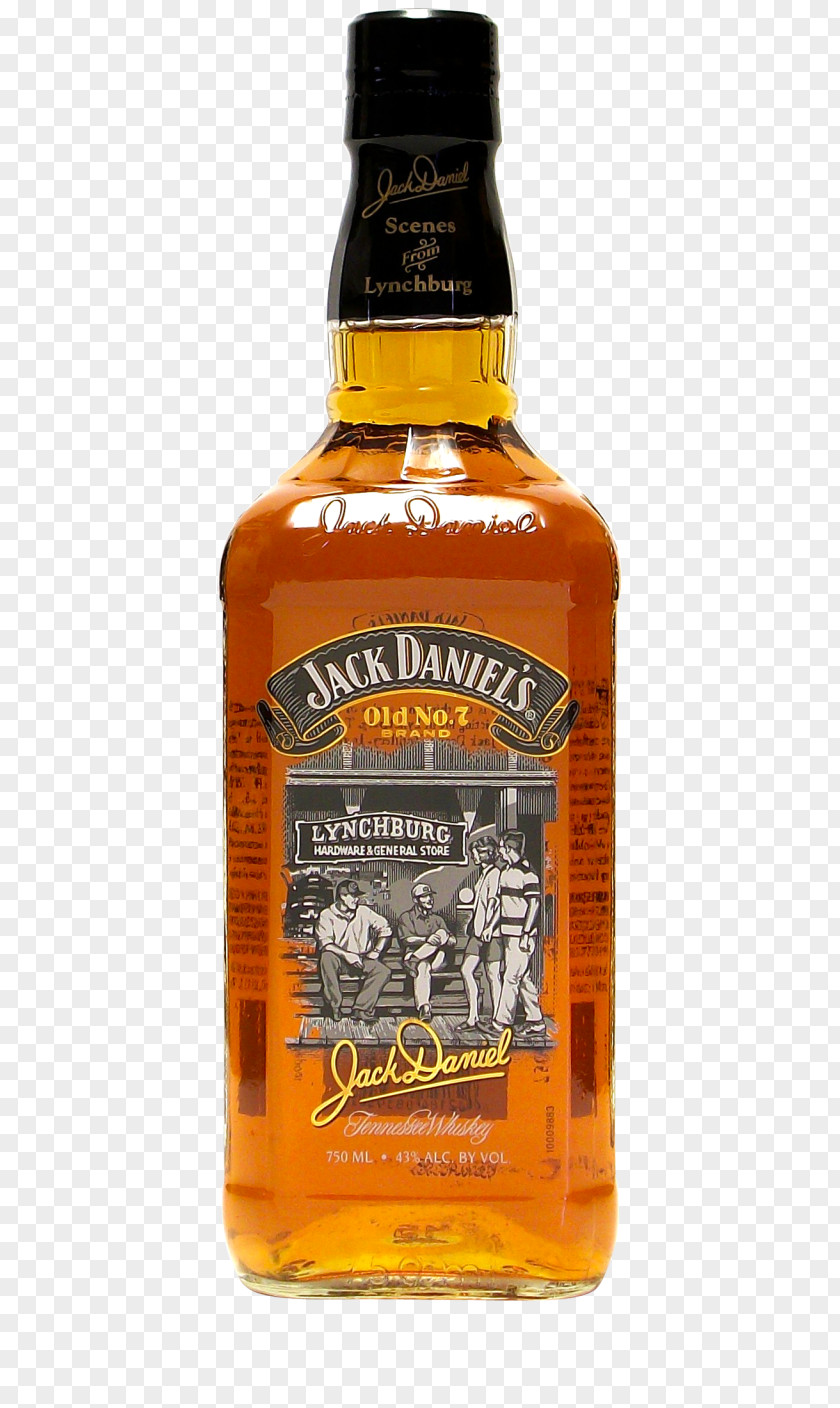 Bottle Tennessee Whiskey Scotch Whisky Liqueur Blended Lynchburg PNG
