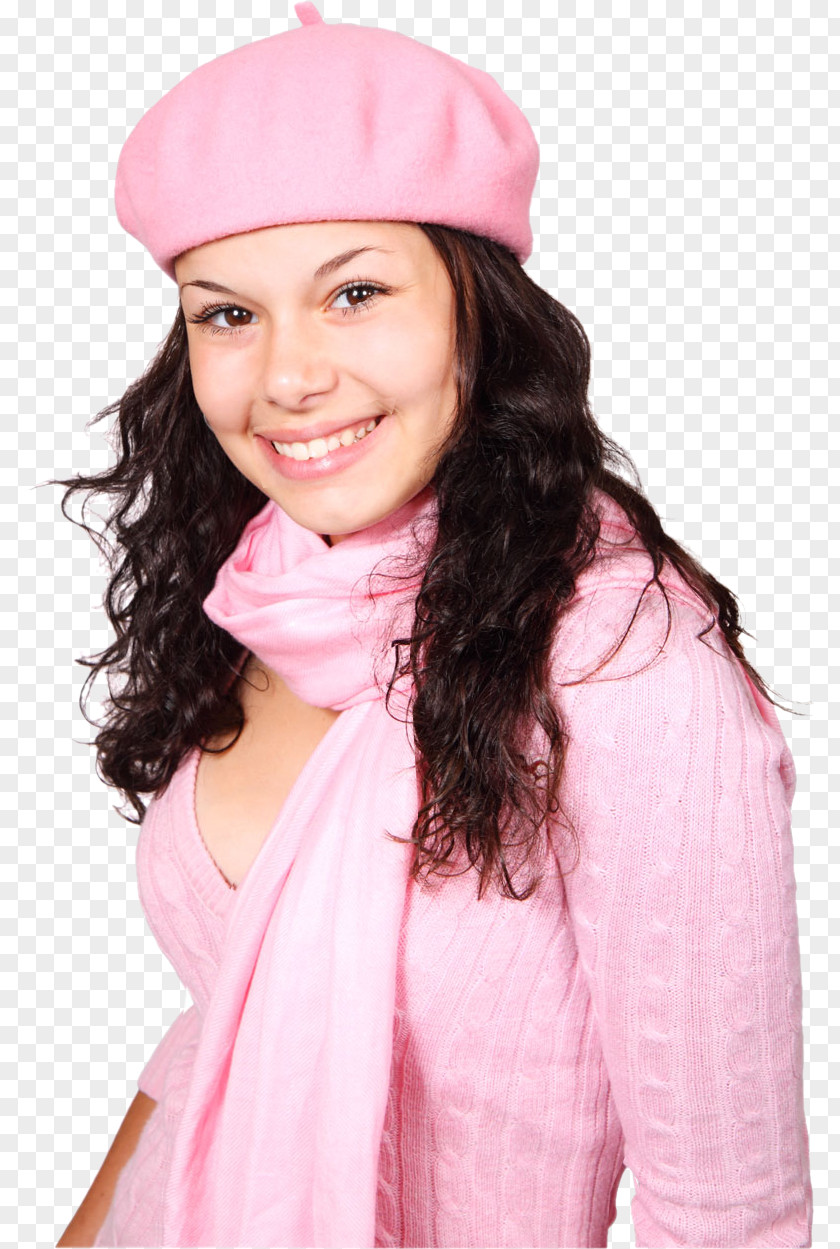 Winter Woman Scarf PNG