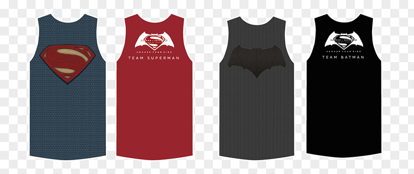 T-shirt Superman Batman Sleeveless Shirt Clothing PNG