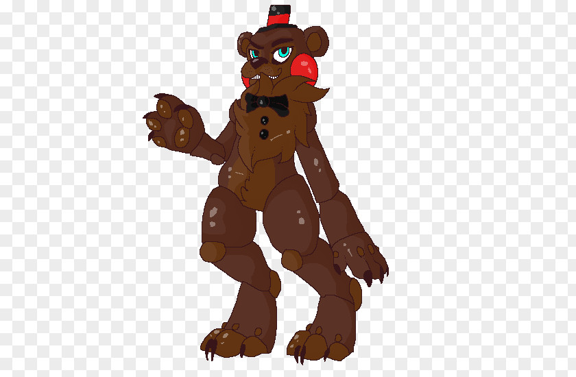 Toy Freddy Pixel Art Mascot Character Animated Cartoon PNG
