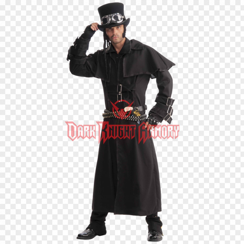 Western Style Duster Steampunk Robe Coat Costume PNG