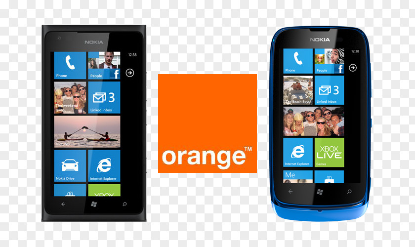 Phone Orange Nokia Lumia 610 510 800 900 520 PNG