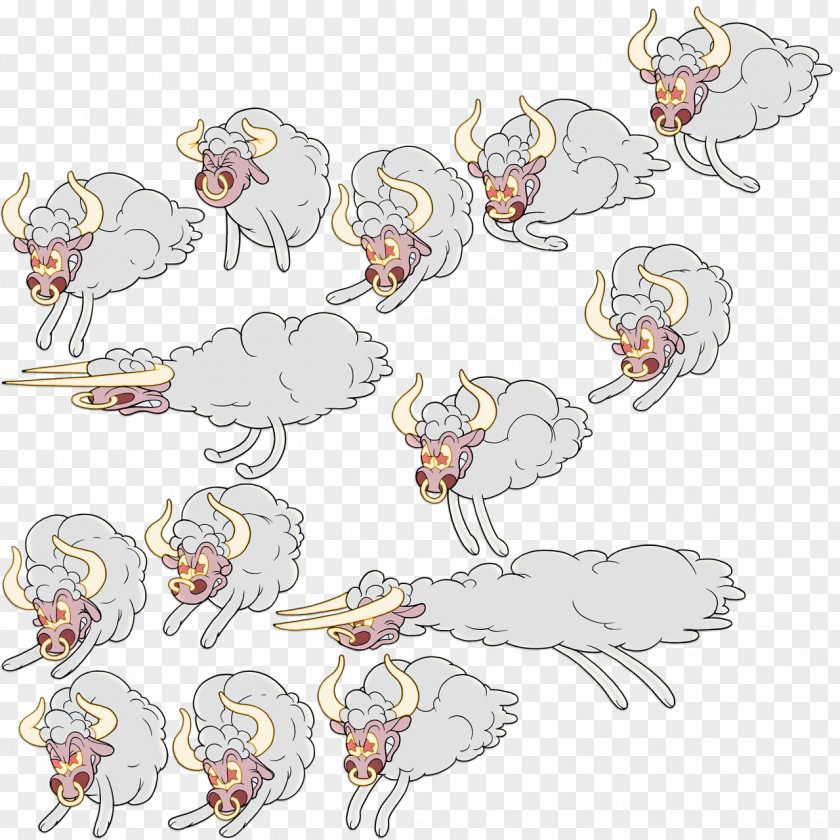 Taurus Constellation Cuphead Sprite Texture Atlas PNG