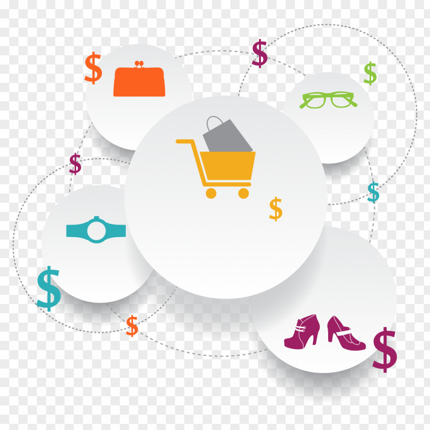 Vector PPT Material E-commerce Online Shopping Business Cart Gratis PNG