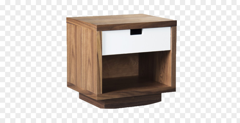 Wood Bedside Table Nightstand PNG
