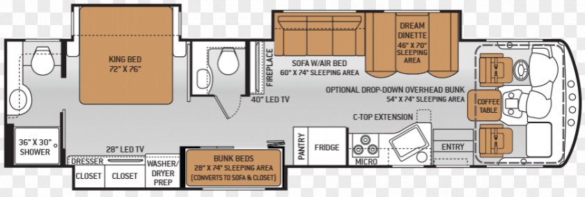 Bed Plan Campervans Floor Dodge Challenger Thor Industries Motor Coach PNG