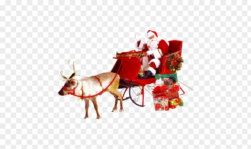 Creative Christmas Reindeer Santa Claus Ornament Gift PNG