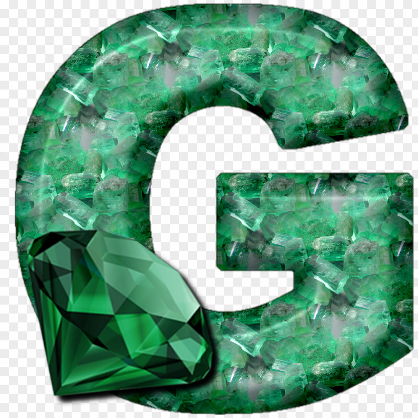 Emerald Alphabet God Corazón Esmeralda PNG