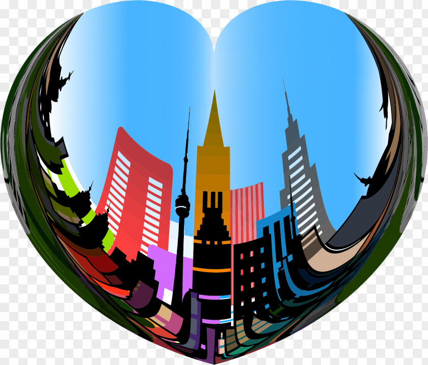 Skyline Clip Art Heart Image City Openclipart PNG