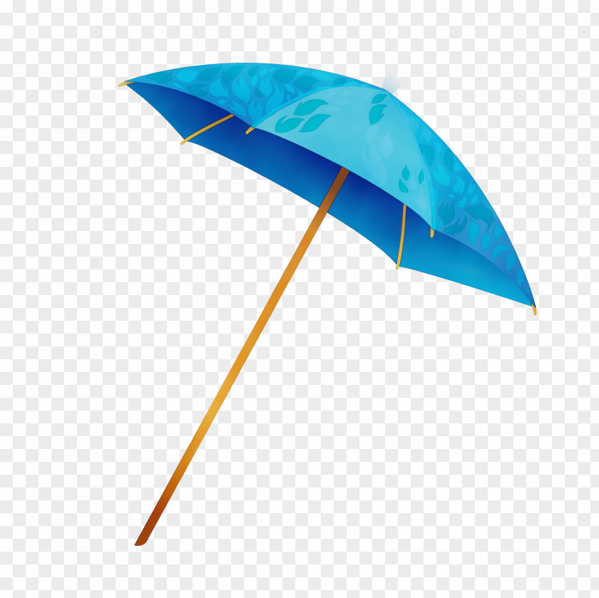 Umbrella Turquoise Watercolor Garden PNG