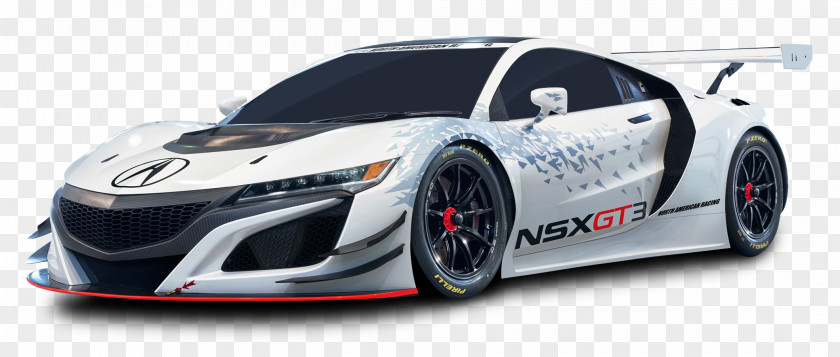 Acura NSX GT3 Racing White Car 2017 2018 Honda PNG