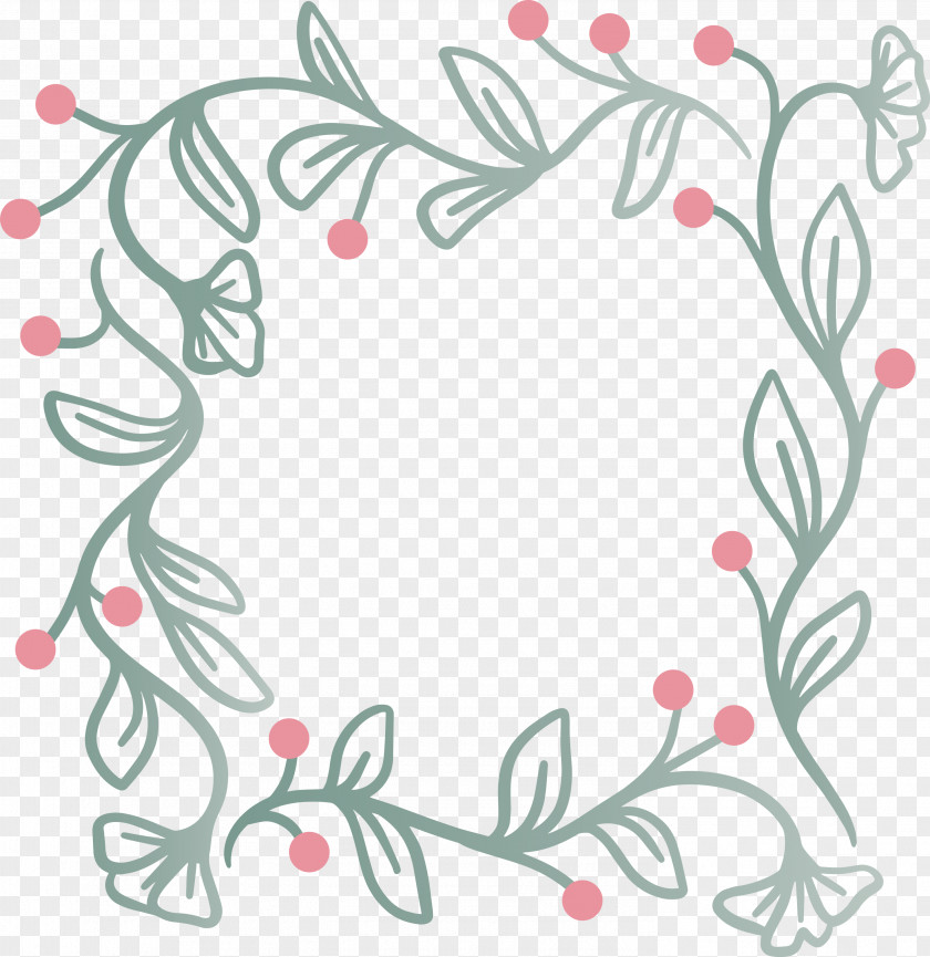 Flourish Frame Flower Spring PNG