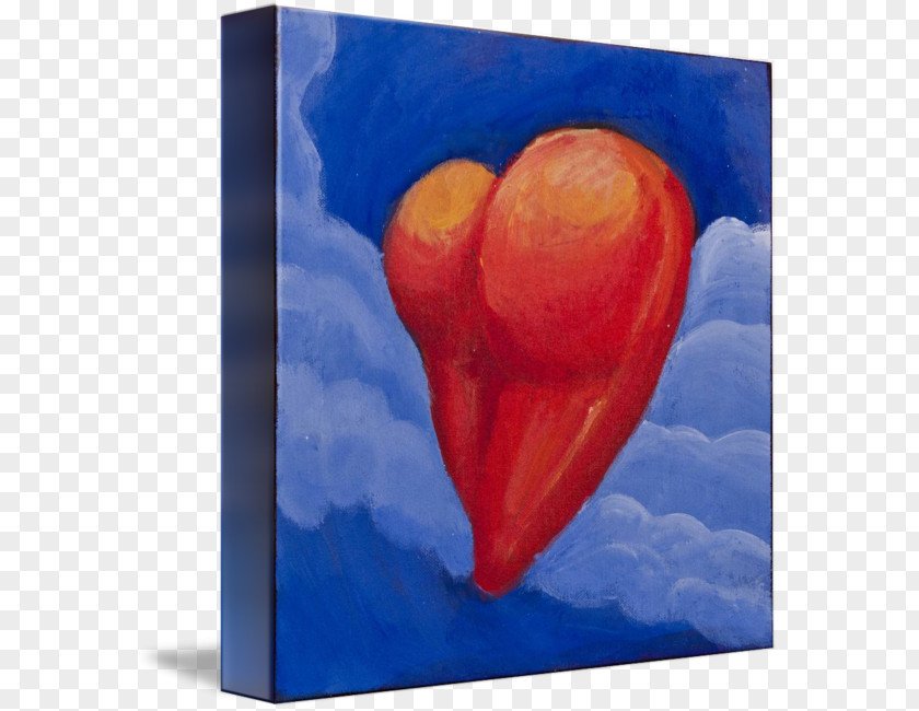 Heart-shaped Clouds Painting Still Life Modern Art Heart PNG