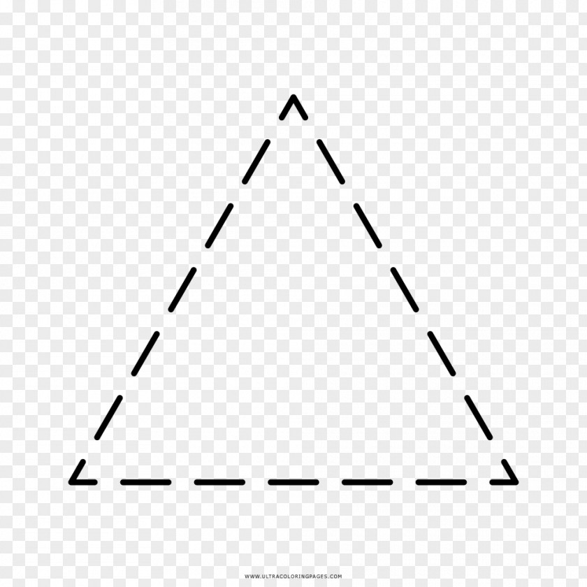 Triangle Coloring Book Drawing Black And White Page PNG