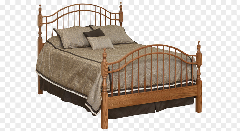 Wooden Bed Frame Bedroom Furniture Duvet Bedding PNG