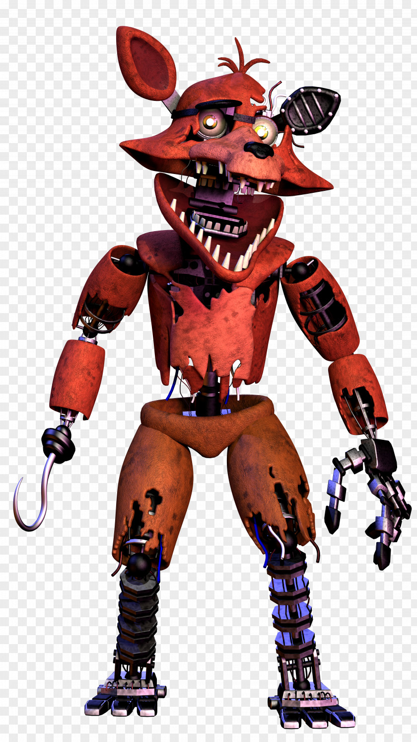 Nightmare Foxy Five Nights At Freddy's 2 Animatronics Endoskeleton Art PNG