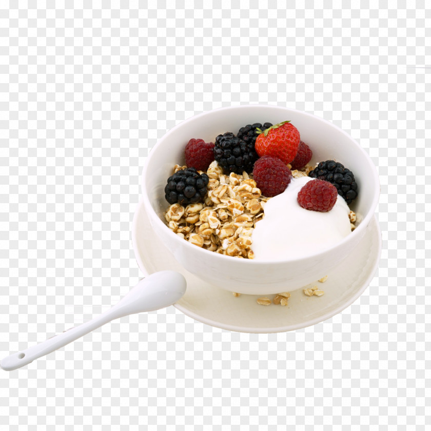 Berries Breakfast Cereal Health Rolled Oats Food Fruit PNG
