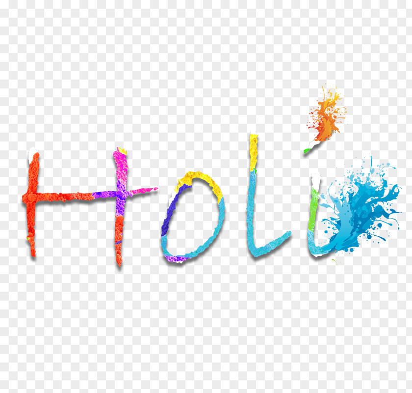 Holi Text Effect Color PNG