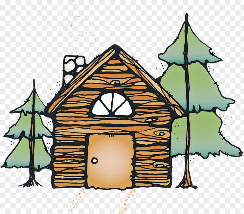 Home Hut Log Cabin House Roof PNG