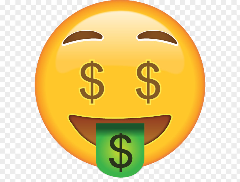Emoji Face Money Smiley Sticker PNG