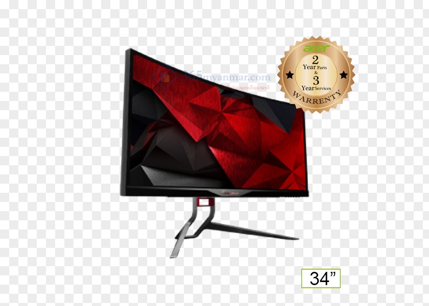 Laptop Predator X34 Curved Gaming Monitor Computer Monitors Dell Acer Aspire PNG